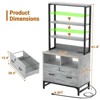 Aheaplus Storage File Cabinet with Hutch, Charging Station, Lock Drawers - 3 of 4