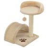 vidaXL Cat Tree Beige and Brown Particle board, Polyester plush, Sisal rope - 2 of 4