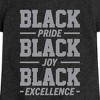 Girls' - Instant Message - Black Pride Joy Excellence Fitted Short Sleeve Graphic T-Shirt - 2 of 4