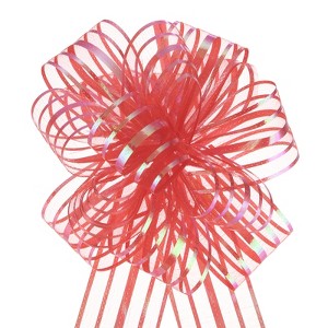 Unique Bargains Christmas Wedding Car Basket Gift Wrapping Big Organza Pull Bow 10 Pcs - 1 of 4