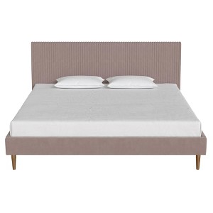 Mr. Kate Daphne Upholstered Bed with Vertical Channel Tufted Headboard - 1 of 4