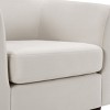 SEVOBAL Accent Chairs Chenille Barrel Armchair Modern Side Chair Swivel Accent Chair with Ottoman Set for Room, White, 26.8"*24.4"*26.6" - 4 of 4