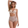 INSPIRE CHIC Women's High-Waisted Tummy Control Butt Lifting Briefs Lace Trim Stretch Comfortable and Breathable Panties - 4 of 4