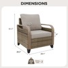 EAGLE PEAK Wicker Outdoor Chair, Patio Chair Curved Armrest - 3 of 4