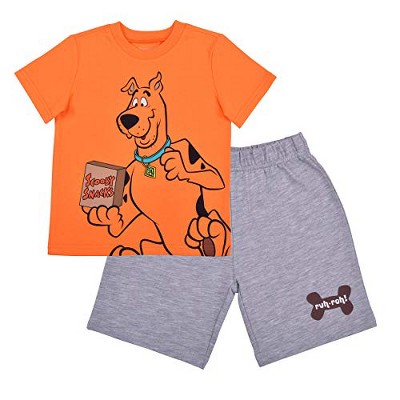 Scooby Doo 3 Pack Jogger Set for Boys Warner Bros 2 Piece Short Sleeve Shirt and Sports Pants 