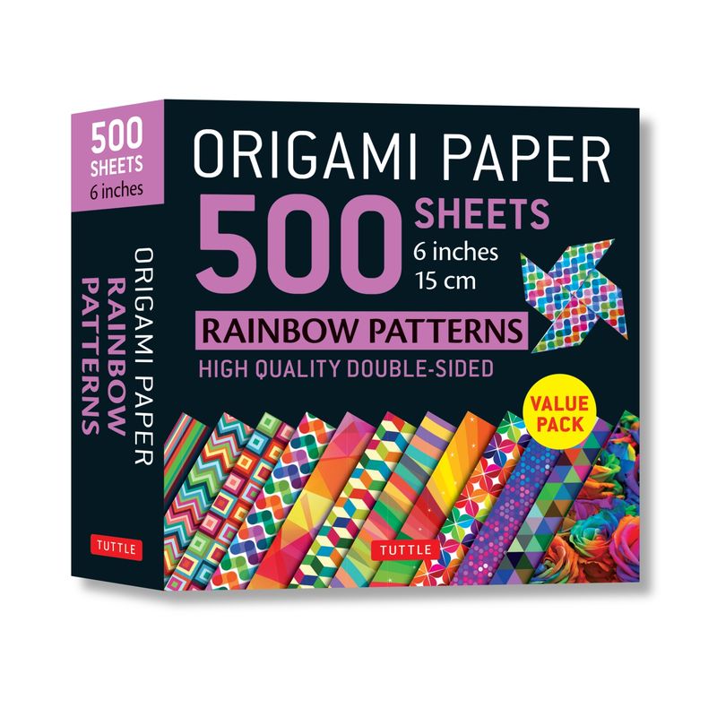 Origami Paper 500 Sheets Rainbow Patterns 6 (15 CM) - by  Tuttle Studio (Loose-Leaf), 1 of 2