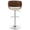 Sapphtopaz Adjustable Bar Stools with Bentwood Backrest, Modern High Chair with Footrest, Counter Height Bar Stools for Kitchen Island - 2 of 4