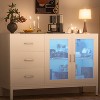 Aheaplus Sideboard Buffet Cabinet with 5 Wood Drawers - 3 of 4