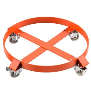 Drum Dolly, 55 Gallon Drum Cart - Heavy Duty 1000LBS Capacity, Non-Tipping with 4/5 Swivel Casters (2 with Brakes) - 1 of 4