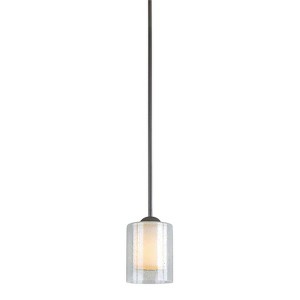 Woodbridge Lighting Cosmo 1 Light Steel and Glass Mini Pendant in Bronze - 1 of 1