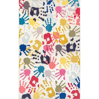 nuLOOM Pinkie SpinClean Machine Washable Stain-Resistant Area Rug