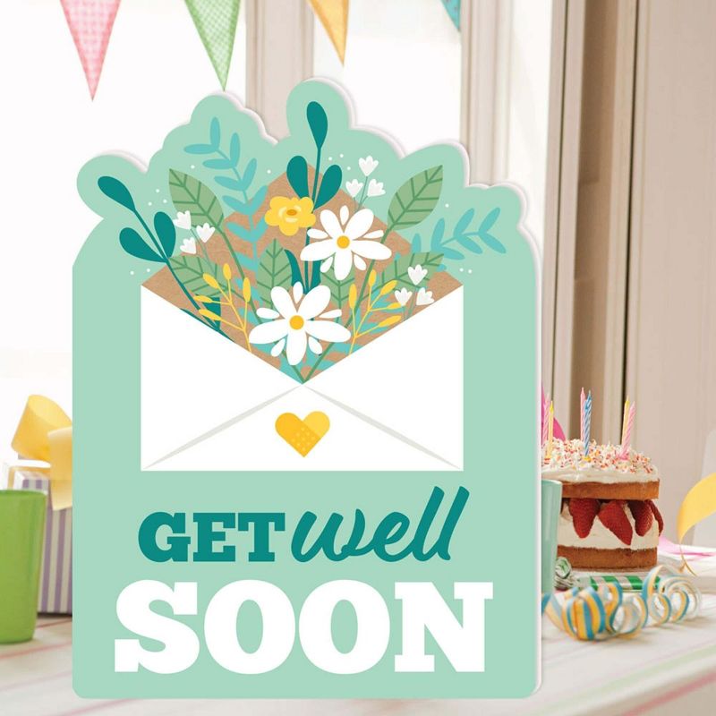 Big Dot of Happiness Get Well Soon - Thinking of You Giant Greeting Card - Big Shaped Jumborific Card, 3 of 10