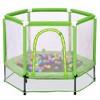 55'' Toddlers Trampoline with Safety Enclosure Net and Balls, Indoor Outdoor Mini Trampoline for Kids - 3 of 4