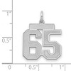 Black Bow Jewelry Sterling Silver, Jersey Collection, Medium Number 65 Pendant - 2 of 3