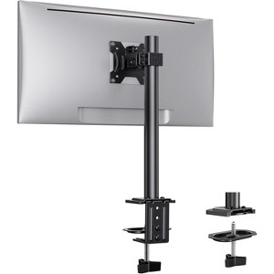 Ergear Monitor Mount for Most 13-32" Screens up to 17.6lbs, Adjustable Height & Angle, Single Desk Mount Stand, Sleek Black Design - 1 of 4