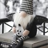 FURNIinspire Decorative Objects Holiday Decorations, Fabric Sitting Black Gnome With Wings, Striped Socks, Set Of 2, Multicolored, 3.5"*4.3"*23.5" - 2 of 4