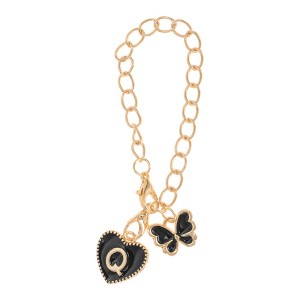 Unique Bargains Butterfly Heart Cup Chain Charm Water Cup Pendant 1 Pc - 1 of 4