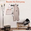LunaLulinlk Coat Rack Wall Mount, 2 Pack Coat Hooks Wall Mounted with 5 Tri Hooks, 16 Inch Heavy Duty Coat Rack to Hang Coats, Hat and Towel (Black) - 2 of 4