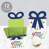 Big Dot of Happiness Cheerful Happy Birthday - Square Favor Gift Boxes - Colorful Birthday Party Bow Boxes - Set of 12 - 3 of 4