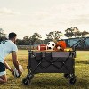 Vynxaria Multi-Functional Push-Pull Folding Wagon Cart with Rotating Handle, 360¡ã All-Terrain Wheels, Heavy-Duty Design, Large Capacity for Outdoor - 2 of 4