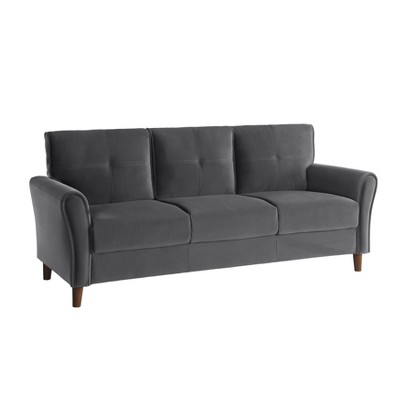 NicBex 80 Inch Velvet Tufted 3-Seater Sofa Couch with 5 Solid Wood Frame for Living Room,Office,Apartment
