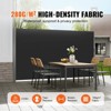 VEVOR Retractable Side Awning, 71''x 118'' Aluminum Outdoor Privacy Screen, 280g Polyester Water-proof Retractable Patio Screen, Black - 3 of 4