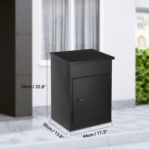 COZONY Large Package Delivery Box, Galvanized Steel Parcel Drop Box with Code Lock for Porch and Curbside - 1 of 4