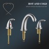 Munora Brushed Nickel Widespread Bathroom Faucet, Waterfall Design with Pop-Up Drain Assembly - 3 of 4