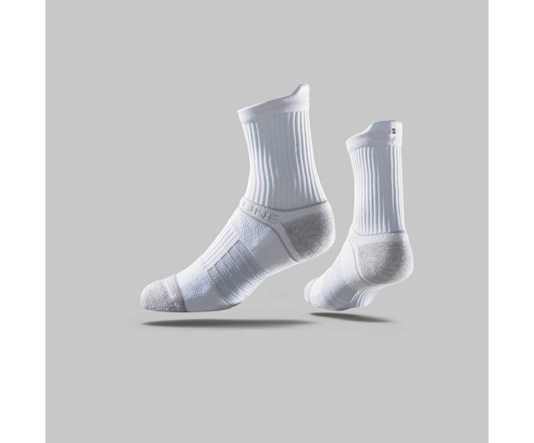 Men's Strideline Mid-Rise Athletic Socks  - White One Size