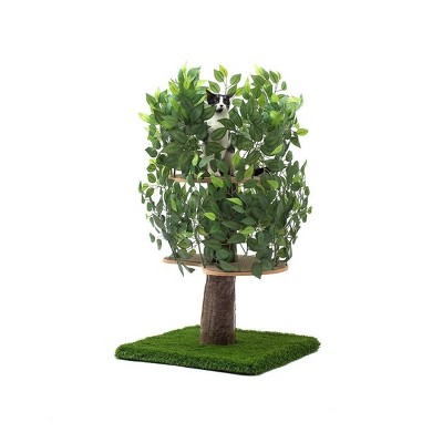 On2Pets Square Cat Tree - Medium - Green