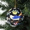 Slickblue Handcrafted Set of 2 Papier-Mâché Ornaments – Whimsical Bird & Animal Designs, 3" with Tassel Loops - 4 of 4