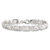 Black Bow Jewelry 9mm Sterling Silver Polished X and Satin O Link 7 Inch Bracelet - 3 of 4