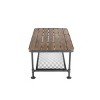 Newport Coffee Table Gray/Natural - Boraam: Metal Frame, Fir Wood Top, 42" L x 24" W x 18" H - 4 of 4