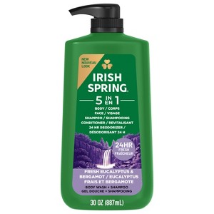 Irish Spring 5-in-1 Body Wash Pump for Men - Fresh Scent  - 30 fl oz - 1 of 4