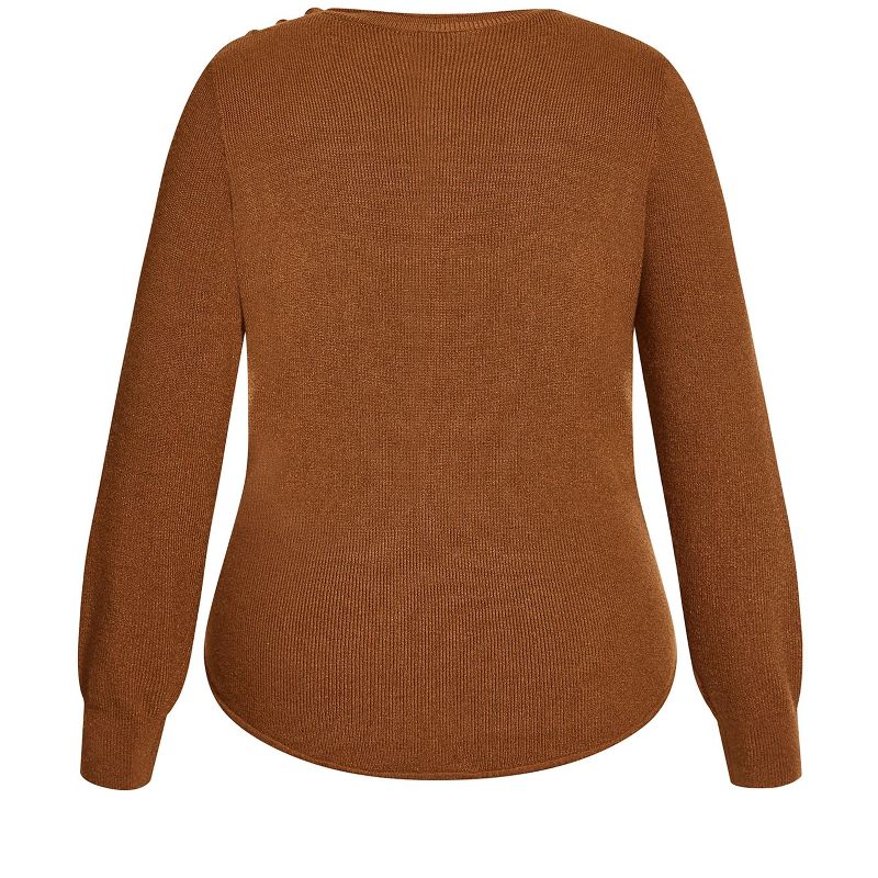 Women's Plus Size Royal sweater - copper | CITY CHIC, 5 of 6