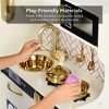 Best Choice Products Pretend Play Kitchen Wooden Toy Set for Kids w/ Telephone, Utensils, Oven, Microwave - 3 of 4