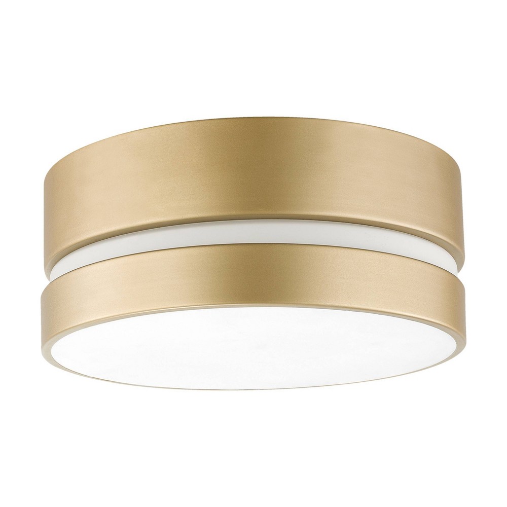 Novogratz x Globe Aurora 2-Light Soft Gold Flush Mount Ceiling Light with Inner Frosted Shade  60754