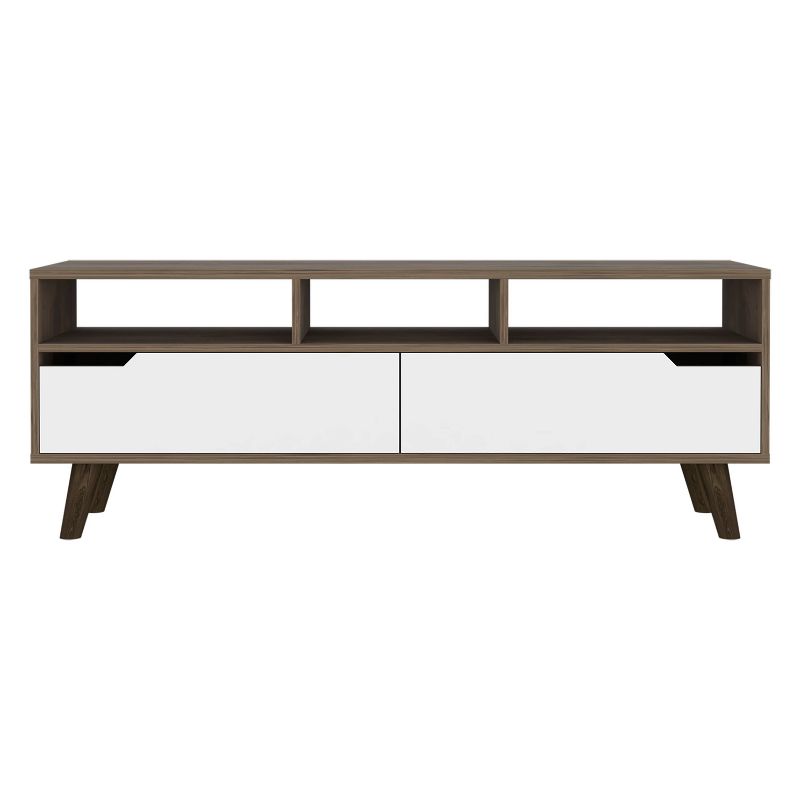 Tacoma TV Stand for TVs up to 55&#34; Dark Walnut/White - Boahaus, 5 of 6