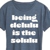 Women's - Instant Message - Delulu Is The Solulu Short Sleeve Graphic T-Shirt - 2 of 4