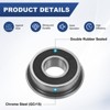 Unique Bargains Chrome Steel Rubber Shielded Flanged Ball Bearing - 2 of 4