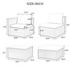 SKRAN Patio Outdoor Conversation PE Rattan Wicker Sofa with Coffee Table and Ottoman,Sectional Couches/ Cushions for Poolside,Backyard,Garden,Grey - 3 of 4