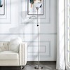 Vynxaria Floor Lamps, 71.3", 2 - Light Setup, Rose - White Arched Shades, Black Body, for Bedroom/Living Room - 2 of 4