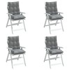 vidaXL Lowback Chair Cushion Set of 4 Gray Oxford fabric (100% polyester) - 4 of 4