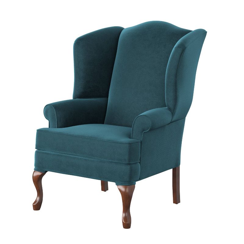 Comfort Pointe Elizabeth Wingback Accent Chair Ocean, 4 of 9