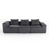 Grungis Multi Comfy Corduroy Sofa Couch with Horizontal Texture Design,Indoor Compression 3-Seater Sofa Set,Sofa for Living Room Furniture - 4 of 4
