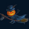 Men's Design By Humans Halloween flying pumpkin By officegeekshop T-Shirt - 2 of 2
