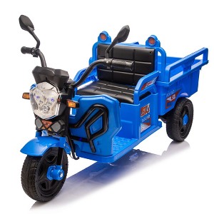 12V Electric Ride-On Cargo Trike for Kids , 2WD 3-Wheel Truck Toy with Storage Bed, LED, Music & Wide Seat, Safe Electric Vehicle for Toddlers - 1 of 4