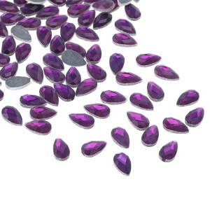 Unique Bargains Glass Horse Eye DIY Jewelry Craft Teardrop Gems 100 Pcs - 1 of 4