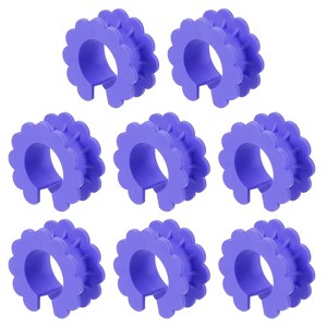Unique Bargains Windproof Silicone Anti-Drop Flexible Clothes Hanger Fixing Buckle 8 Pcs - 1 of 3