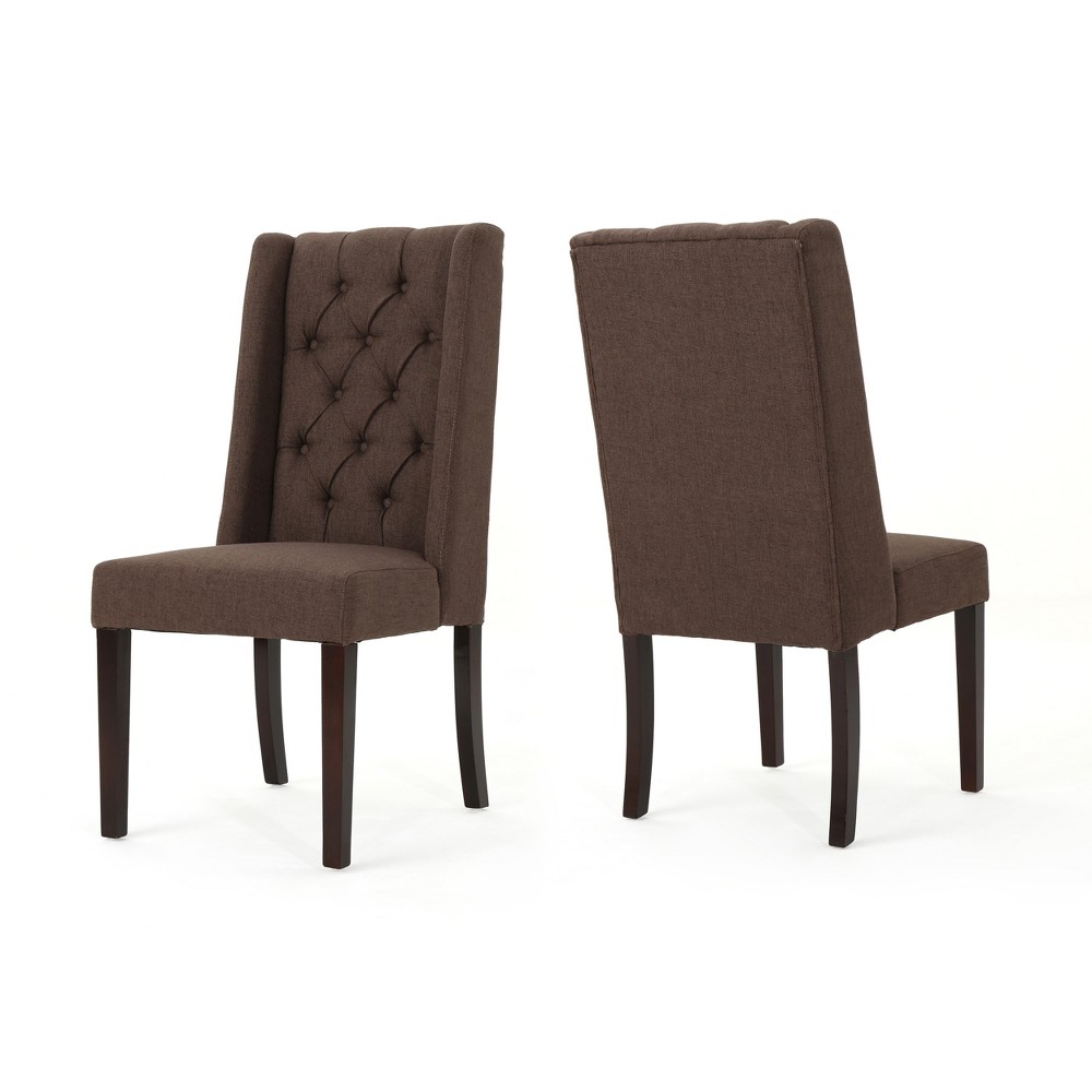 Set of 2 Blythe Tufted Dining Chairs Dark Brown - Christopher Knight Home was $291.99 now $189.79 (35.0% off)